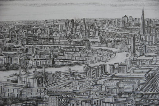 Canary Wharf, The City and Battersea Power Station in "Clapham Junction 2018"